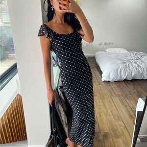Sandberg Maxi Dress Black Polka Dot